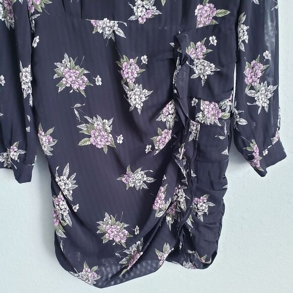 Heartloom Anthea Long Sleeve Black Floral‎ Mini Dress - Picture 3 of 12